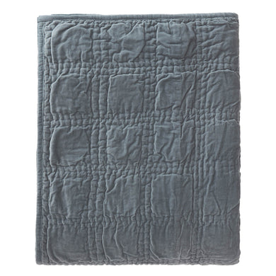 Samana bedspread, green grey, 100% cotton