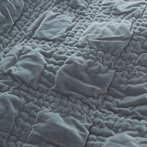 Samana bedspread, green grey, 100% cotton | URBANARA bedspreads & quilts