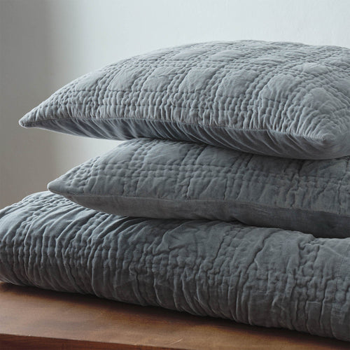 Samana bedspread, green grey, 100% cotton |High quality homewares