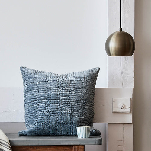 Samana cushion cover, green grey, 100% cotton | URBANARA cushion covers