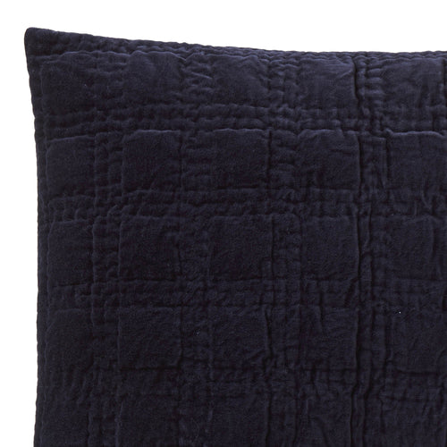 Samana cushion cover, dark blue, 100% cotton | URBANARA cushion covers