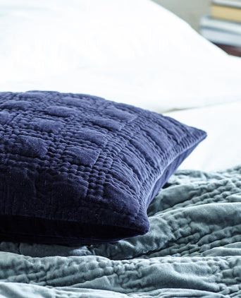 Samana cushion cover, dark blue, 100% cotton