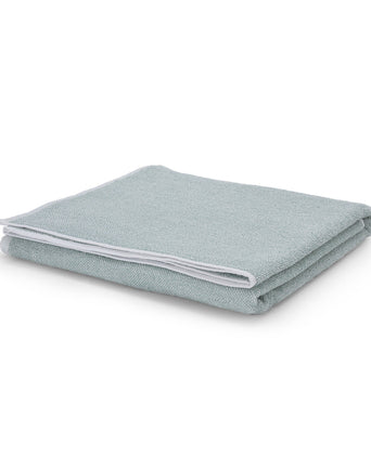 Ventosa hand towel, light grey green & white, 100% organic cotton