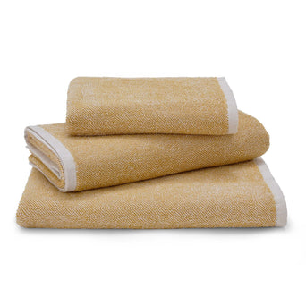 Ventosa hand towel, mustard & white, 100% organic cotton