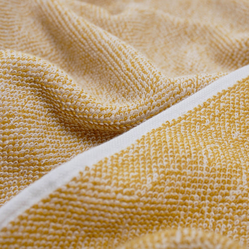 Ventosa hand towel, mustard & white, 100% organic cotton | URBANARA cotton towels