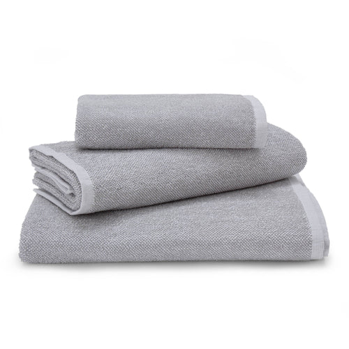 Ventosa hand towel, grey & white, 100% organic cotton
