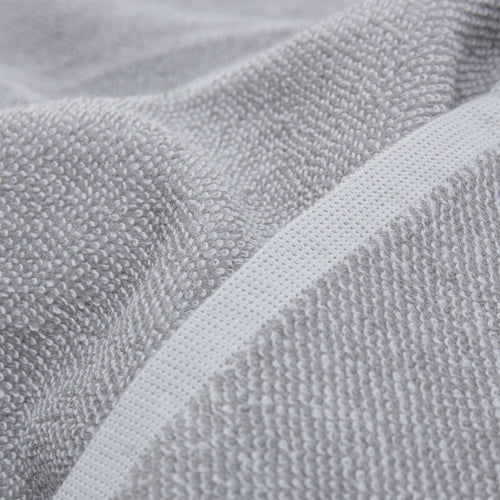 Ventosa hand towel, grey & white, 100% organic cotton | URBANARA cotton towels