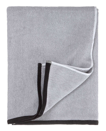 Ventosa beach towel, grey & white, 100% organic cotton
