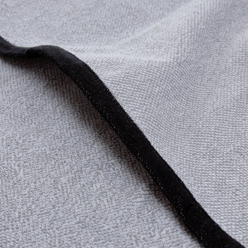Ventosa beach towel, grey & white, 100% organic cotton | URBANARA beach towels