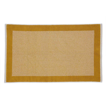 Ventosa bath mat, mustard & white, 100% organic cotton