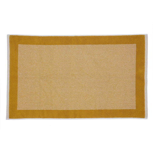 Ventosa bath mat, mustard & white, 100% organic cotton