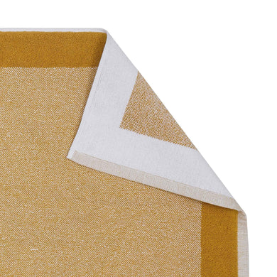Ventosa bath mat, mustard & white, 100% organic cotton