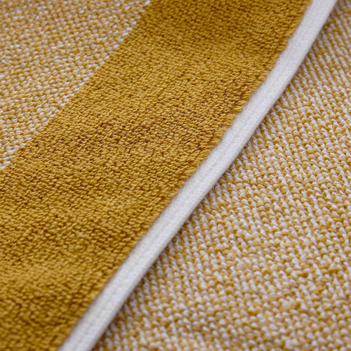 Ventosa bath mat, mustard & white, 100% organic cotton | URBANARA bath mats