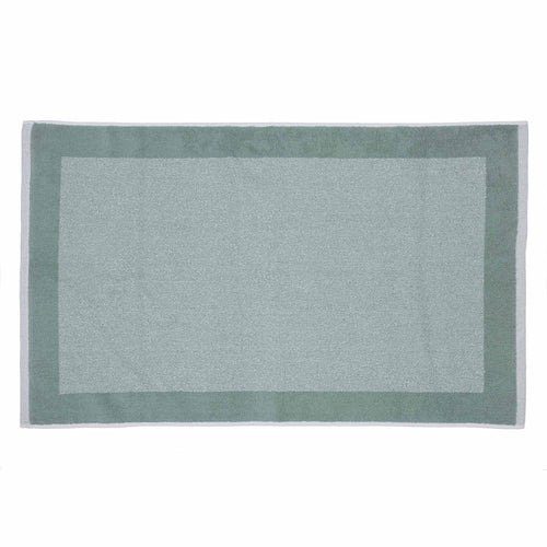 Ventosa bath mat, light grey green & white, 100% organic cotton