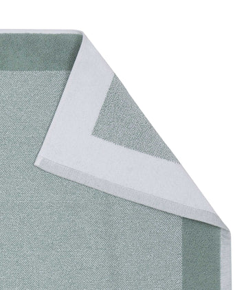 Ventosa bath mat, light grey green & white, 100% organic cotton