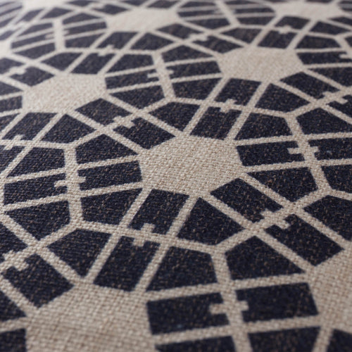Selsey cushion cover, dark blue & natural, 100% linen | URBANARA cushion covers