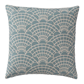 Lune cushion cover, green grey & natural, 100% linen