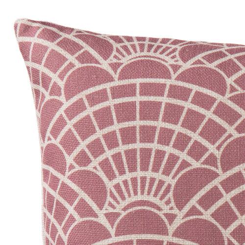 Lune cushion cover, dusty pink & natural, 100% linen | URBANARA cushion covers