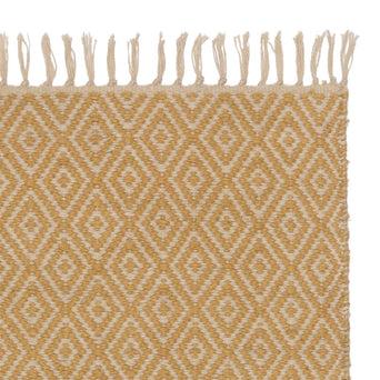 Dasheri Runner mustard & cream, 100% jute