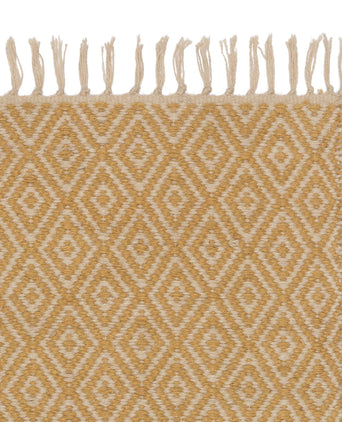 Dasheri Doormat mustard & cream, 100% jute