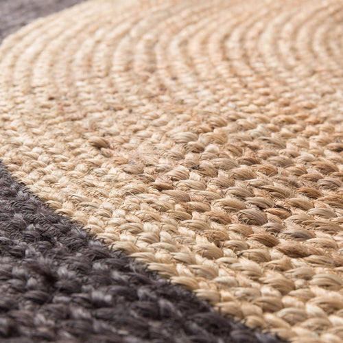 Nandi rug in natural & charcoal, 100% jute |Find the perfect jute rugs