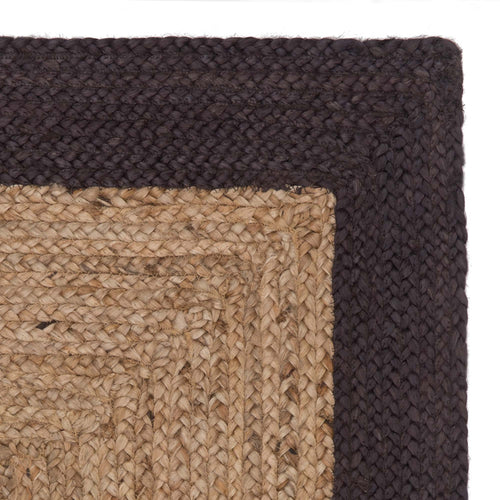 Nandi runner, natural & charcoal, 100% jute