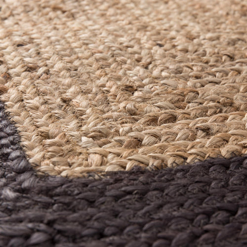 Nandi Doormat natural & charcoal, 100% jute | URBANARA doormats
