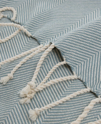 Laza Hammam Towel grey green & white, 100% cotton