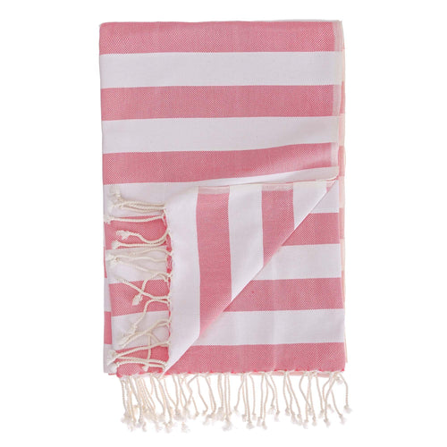 Filiz hammam towel, pink & white, 100% cotton