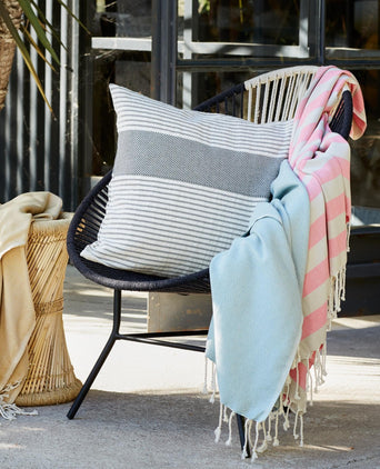 Filiz hammam towel, pink & white, 100% cotton