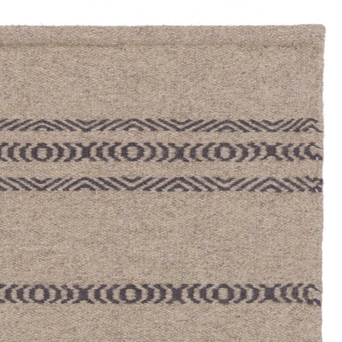 Kabini rug, charcoal & beige, 100% wool