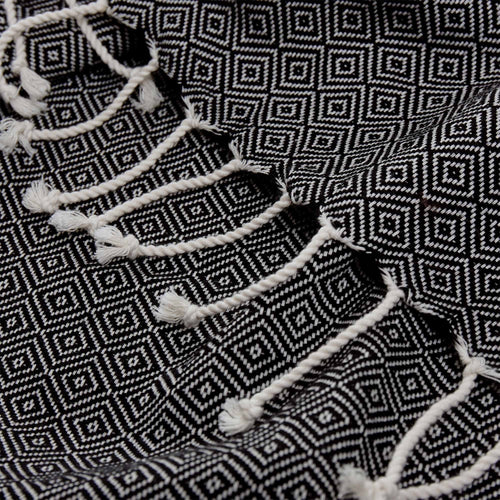 Cesme Hammam Towel black & white, 100% cotton | High quality homewares