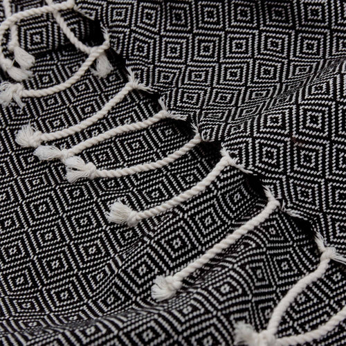 Cesme Hammam Towel black & white, 100% cotton | High quality homewares