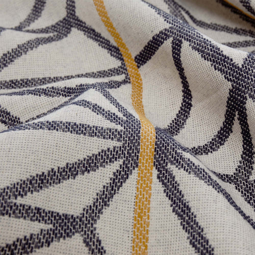 Arade beach towel, natural white & dark blue & mustard, 100% cotton |High quality homewares