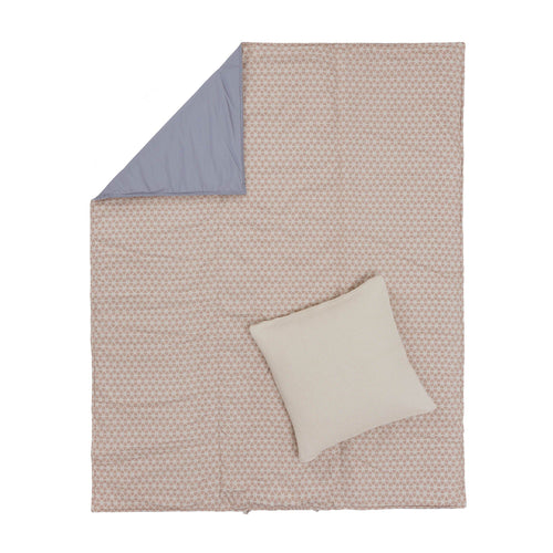 Saldanha Picnic Blanket powder pink & natural & grey, 75% cotton & 25% linen
