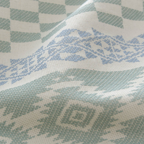 Gilao beach towel, natural white & light grey green & light grey blue, 100% cotton |High quality homewares