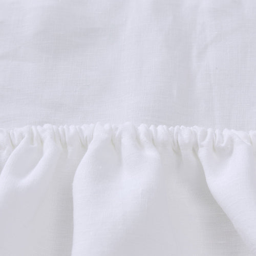 Toulon Mattress Topper Fitted Sheet white, 100% linen | URBANARA fitted sheets