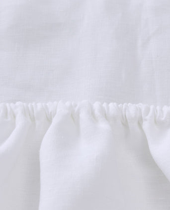 Toulon fitted sheet, white, 100% linen