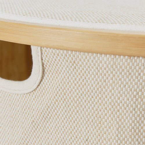 Champa storage, natural & brown, 57% linen & 43% cotton | URBANARA storage baskets