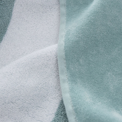 Serena beach towel, light grey green & white, 100% cotton | URBANARA beach towels