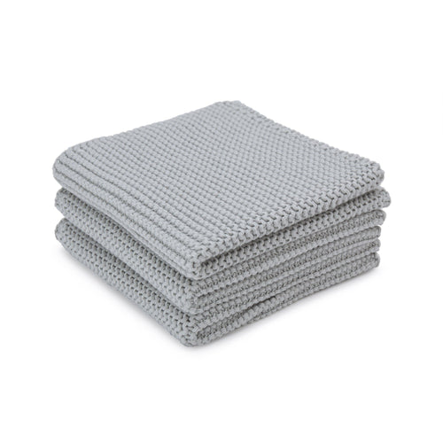 Safara dishcloth, silver grey, 100% cotton