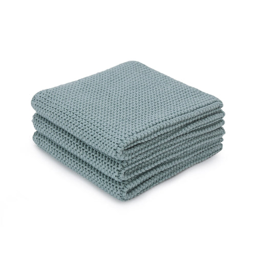 Safara dishcloth, green grey, 100% cotton
