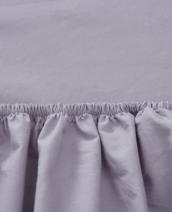 Perpignan fitted sheet, light purple grey, 100% combed cotton