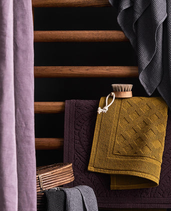 Osuna bath mat, mustard, 100% cotton