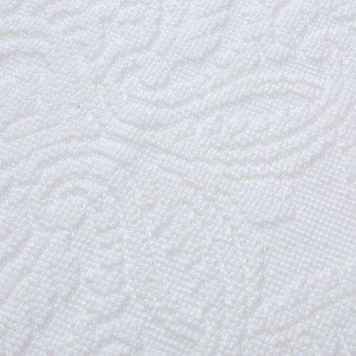 Marvao bath mat, white, 100% cotton | URBANARA bath mats