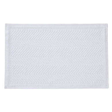 Tajo bath mat, white, 100% cotton
