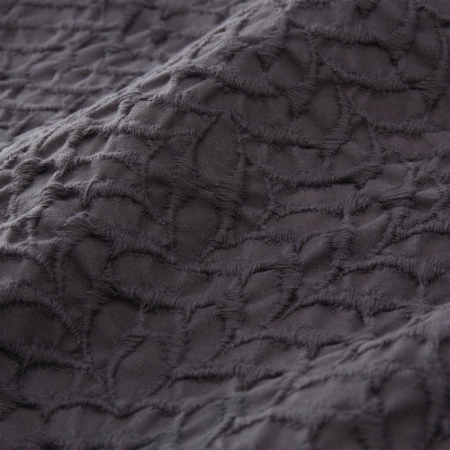 Alviela bedspread, charcoal, 100% cotton | URBANARA bedspreads & quilts
