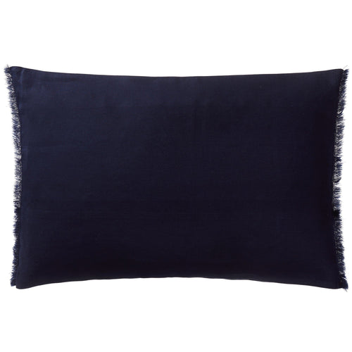 Bellvis cushion cover, dark blue, 100% linen