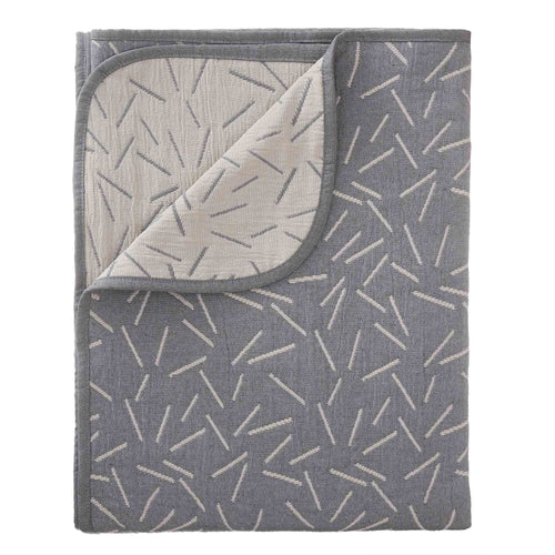 Alcains bedspread, grey & sand, 80% cotton & 20% polyester