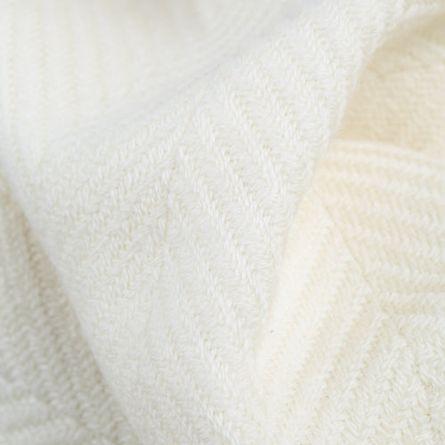 Salla blanket, cream & cream, 100% new wool |High quality homewares
